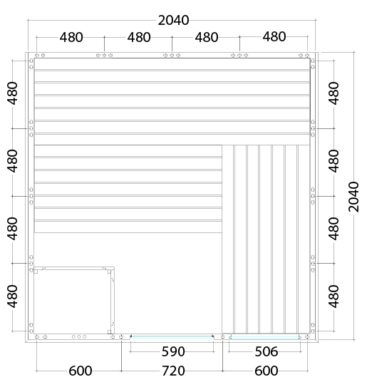 harvia-komfort-large-innensauna-fichte-5-personen-bausatz image 4