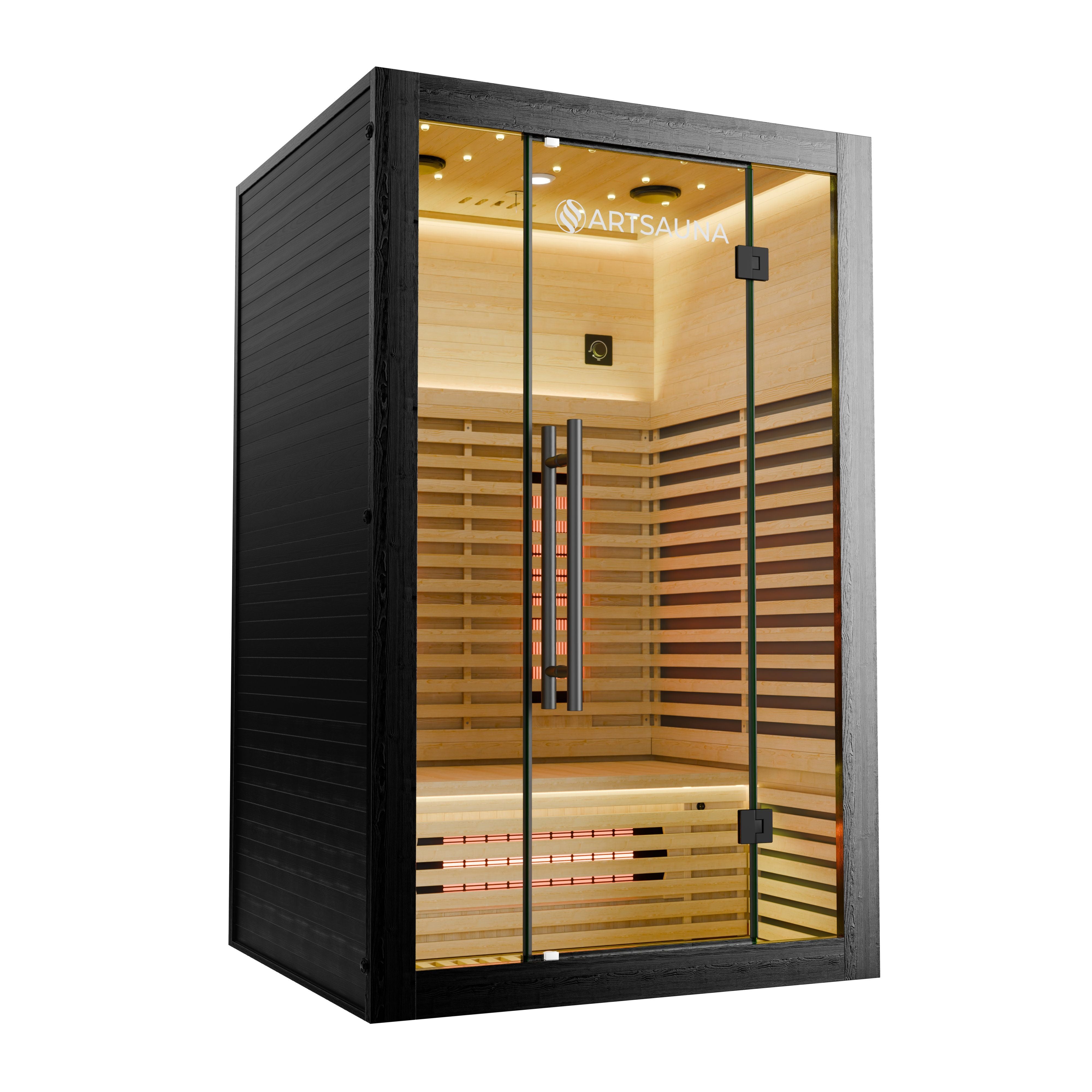 artsauna-trondheim-120-infrarotkabine-schwarz-2-personen image 2