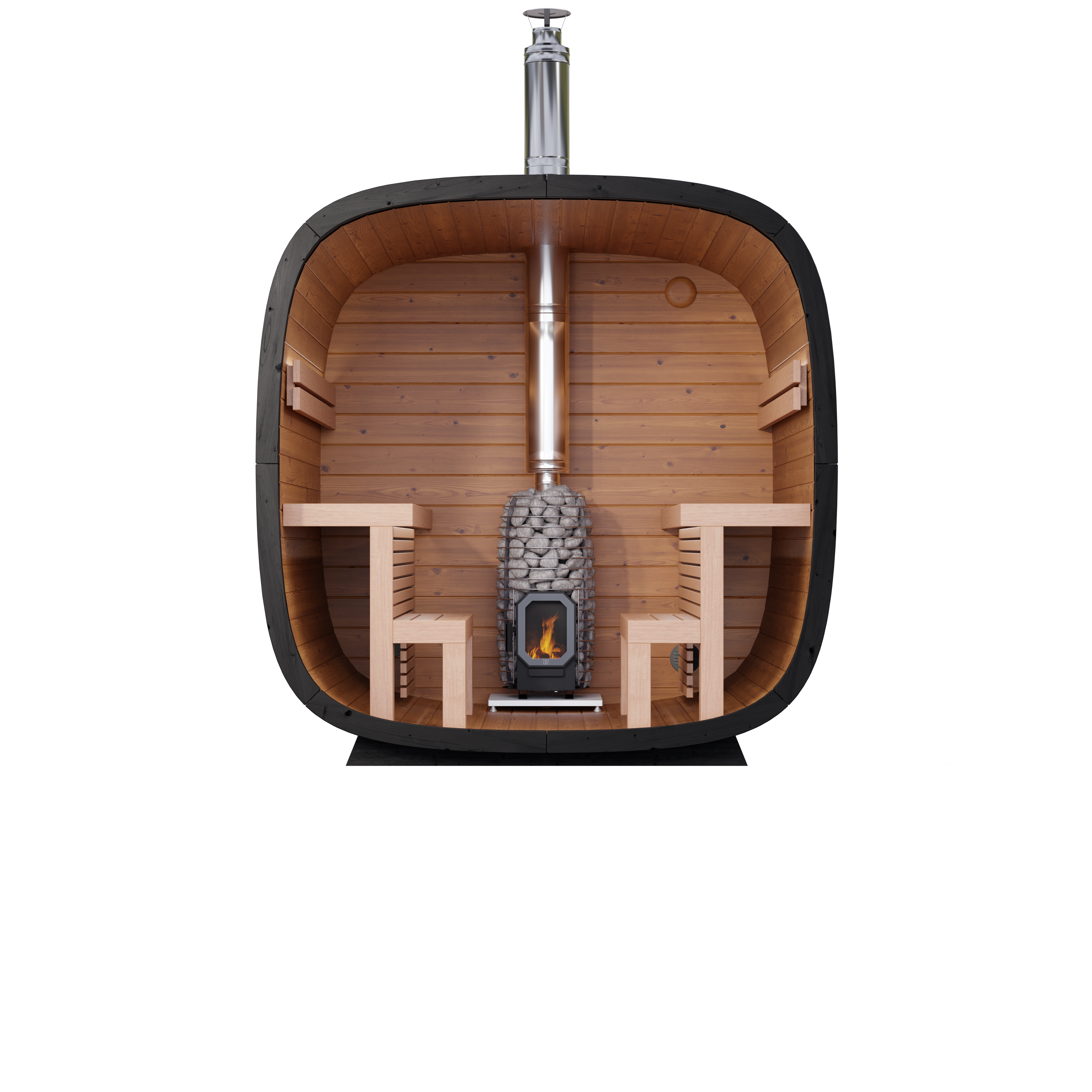 leil-black-cube-comfort-gartensauna-6-personen-schwarz-glasfront image 4