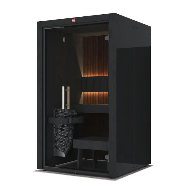 harvia-urban-black-small-innensauna-120x120-urb1212fg-2-pers image 1