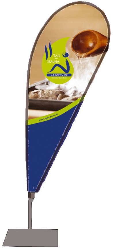 sauna-matti-bowflag-beachflag-werbefahne-f-r-au-enwerbung image 1