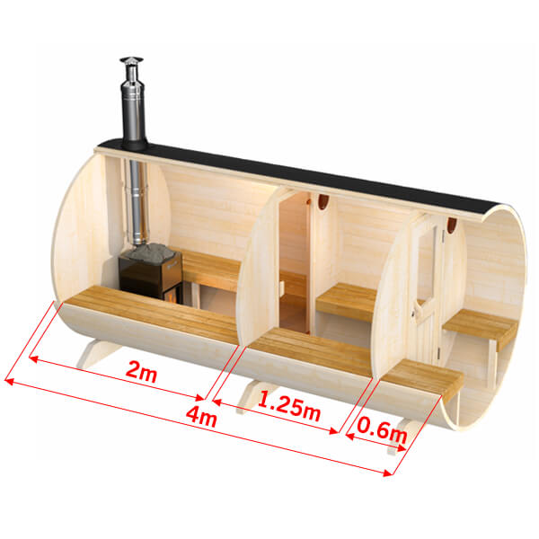 wellmia-fasssauna-deluxe-vorraum-400-cm-4-6-personen image 1