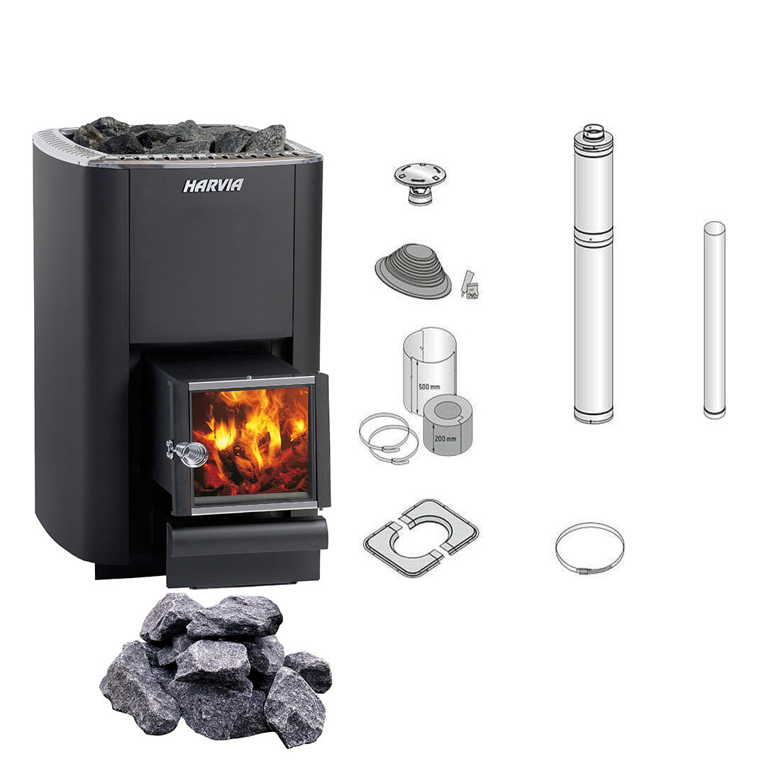harvia-m3-sl-holzofen-au-enbefeuert-16-5-kw-komplettset image 1