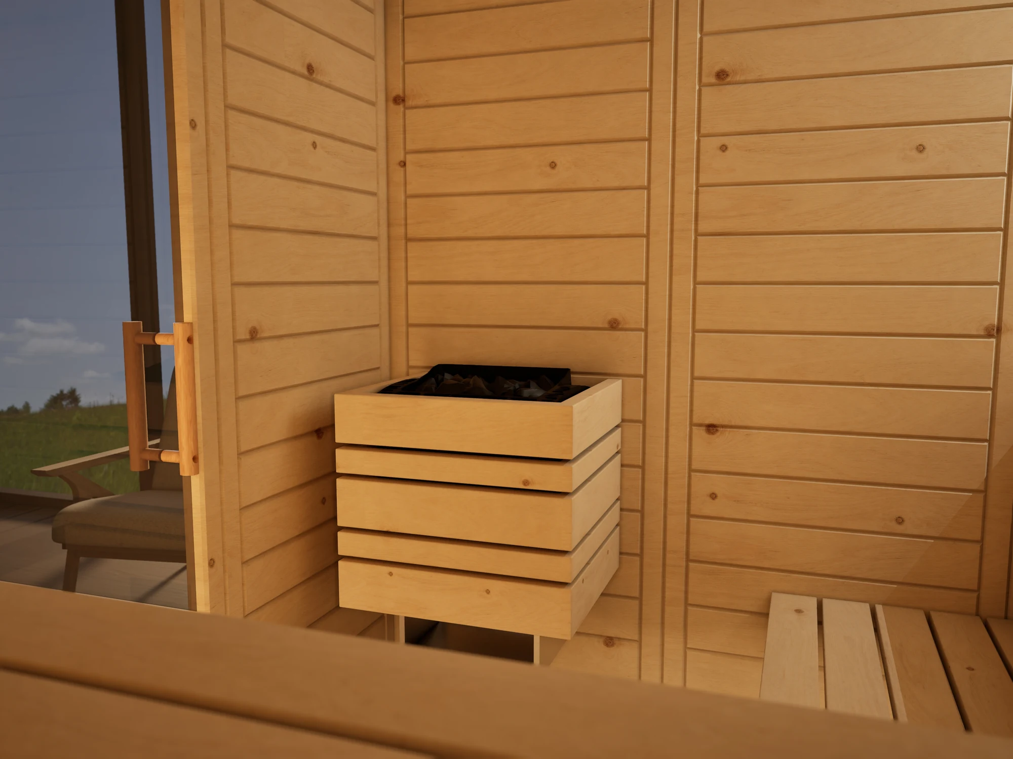 venus-massivholz-sauna-zirbenholz-glast-r-ofen-set-ma image 8