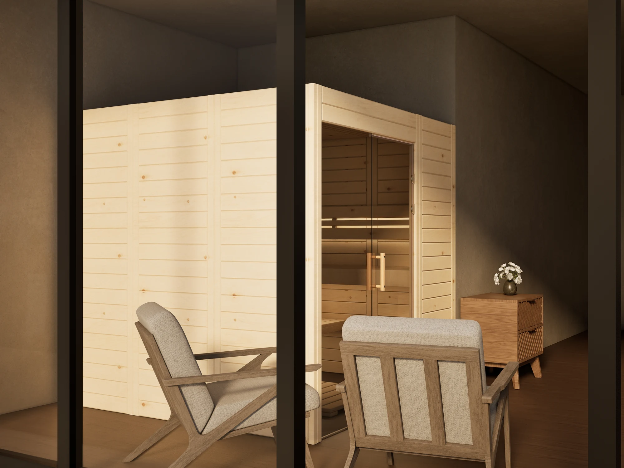 polarholz-venus-sauna-zirbenholz-glaselement-prestige image 4