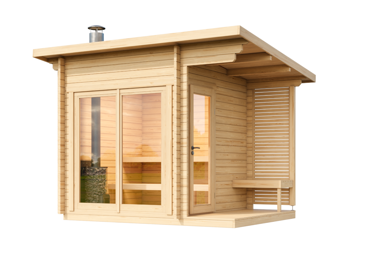 wellmia-halden-m-gartensauna-mit-vorraum-fichte-holz image 5