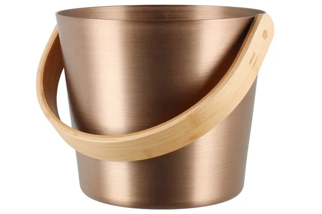 rento-saunak-bel-saunaeimer-aluminium-champagne-holzgriff image 1