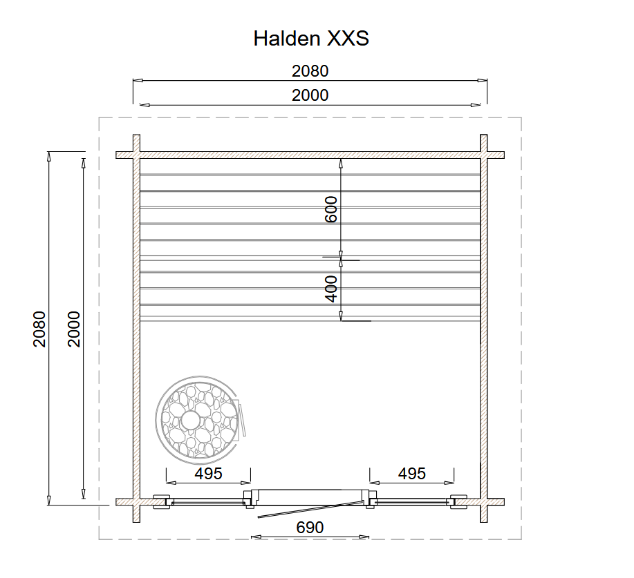 wellmia-halden-xxs-gartensauna-fichte-208x208-cm image 3