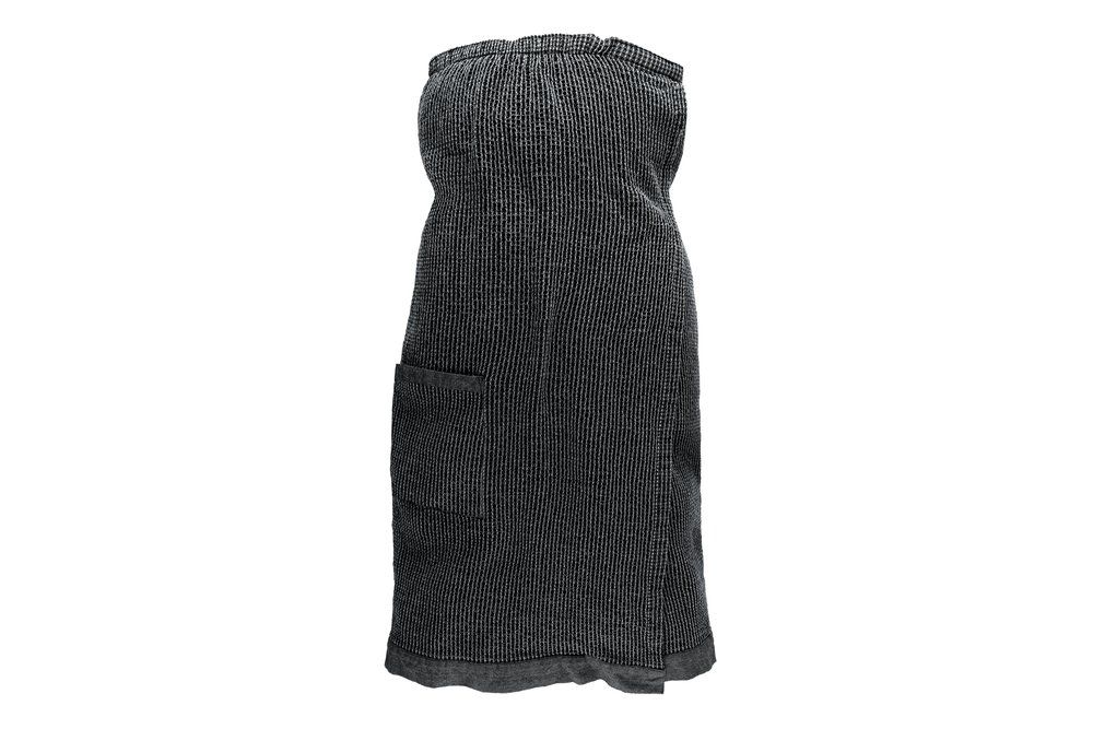 rento-kenno-sarong-taillenhandtuch-schwarz-grau-85x145 image 1