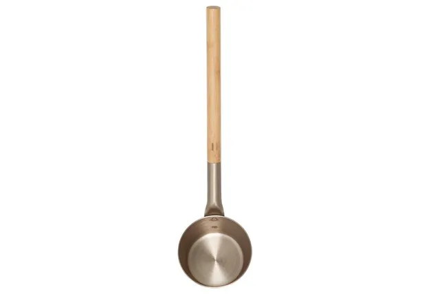 rento-aufgusskelle-saunakelle-champagne-bambus-aluminium image 1