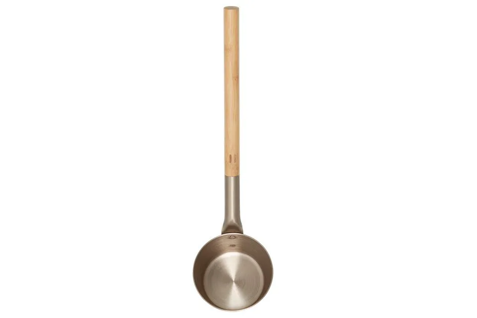 rento-aufgusskelle-saunakelle-champagne-bambus-aluminium image 1