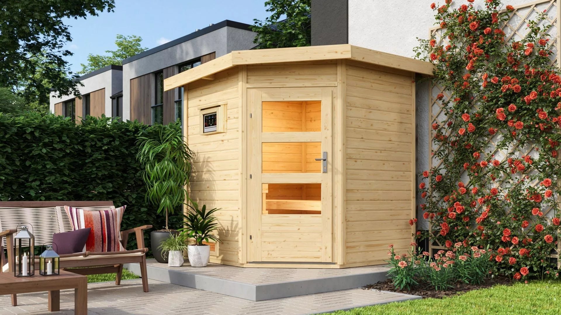 wellmia-pekka-f510-gartensauna-fichtenholz-38-mm image 1