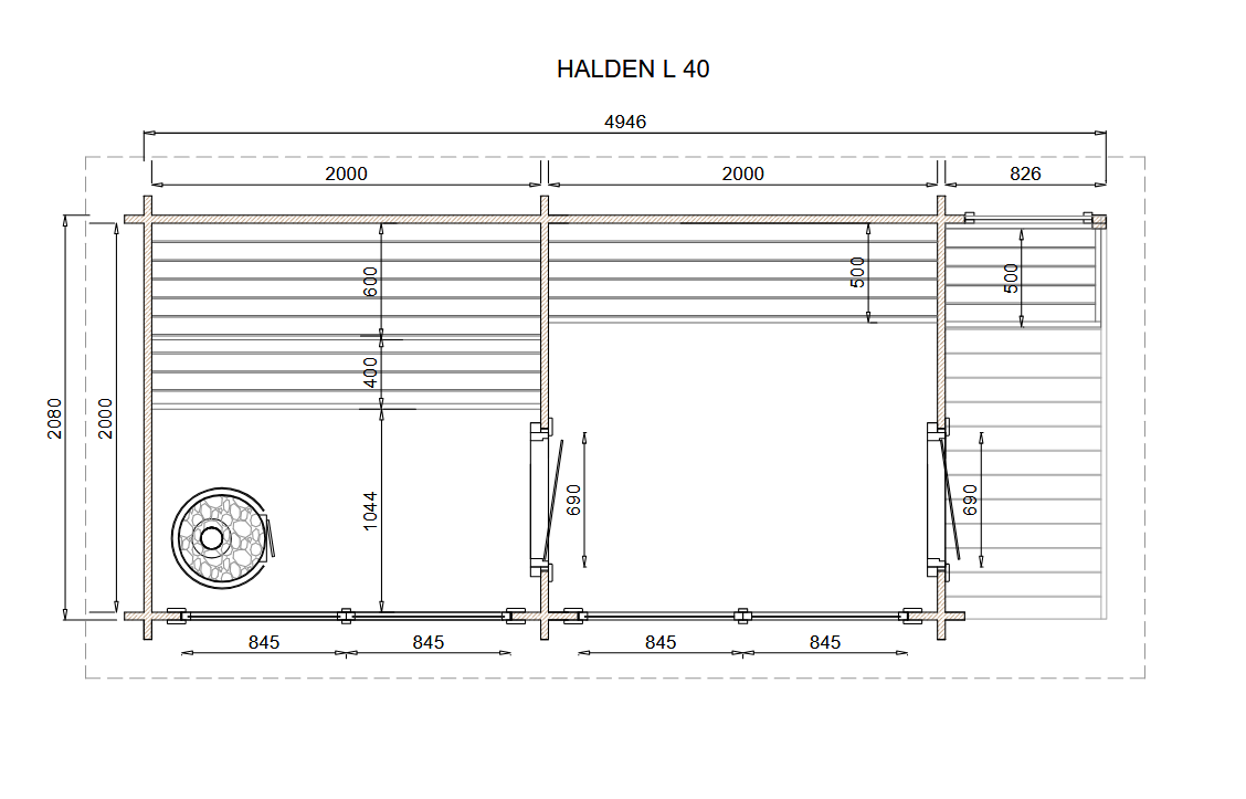 wellmia-halden-m-gartensauna-mit-vorraum-fichte-holz image 4