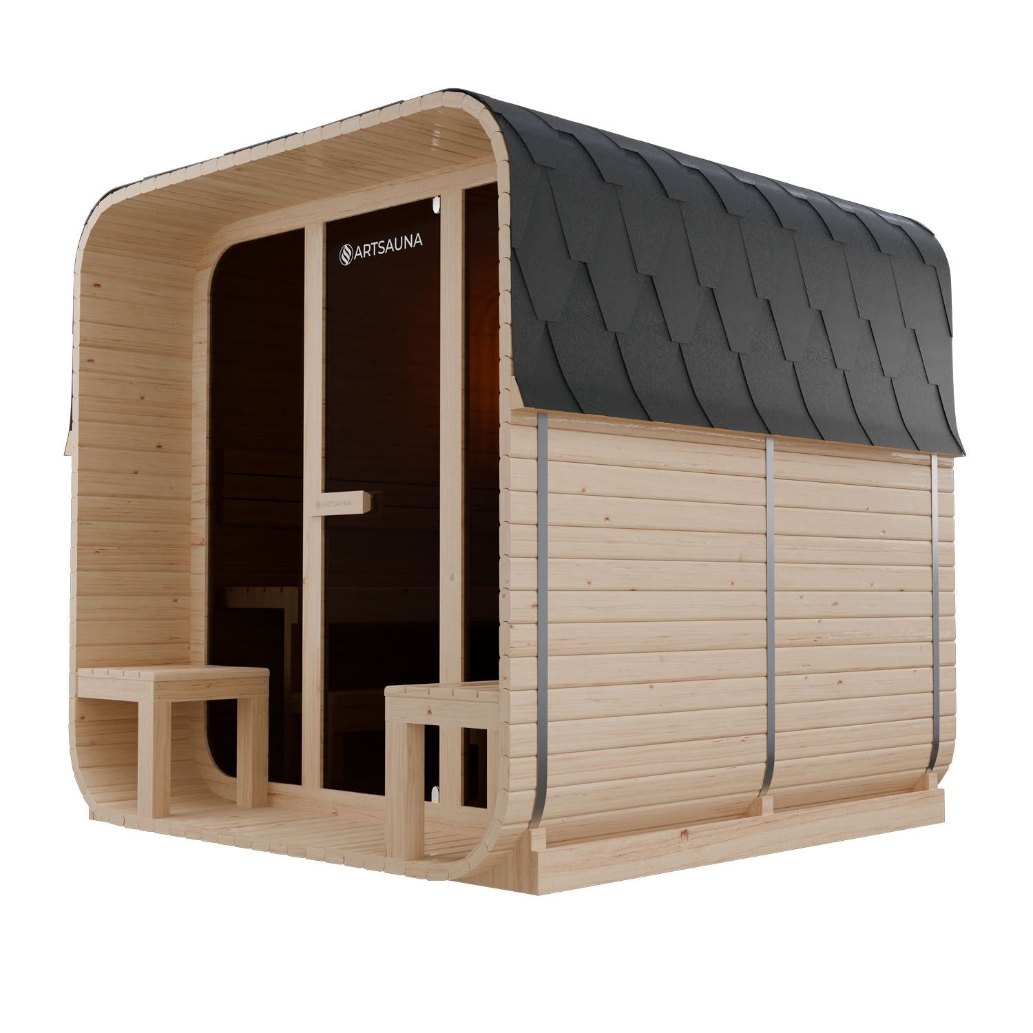 artsauna-fjora-xl-cube-fasssauna-6-personen-9-kw-ofen image 3