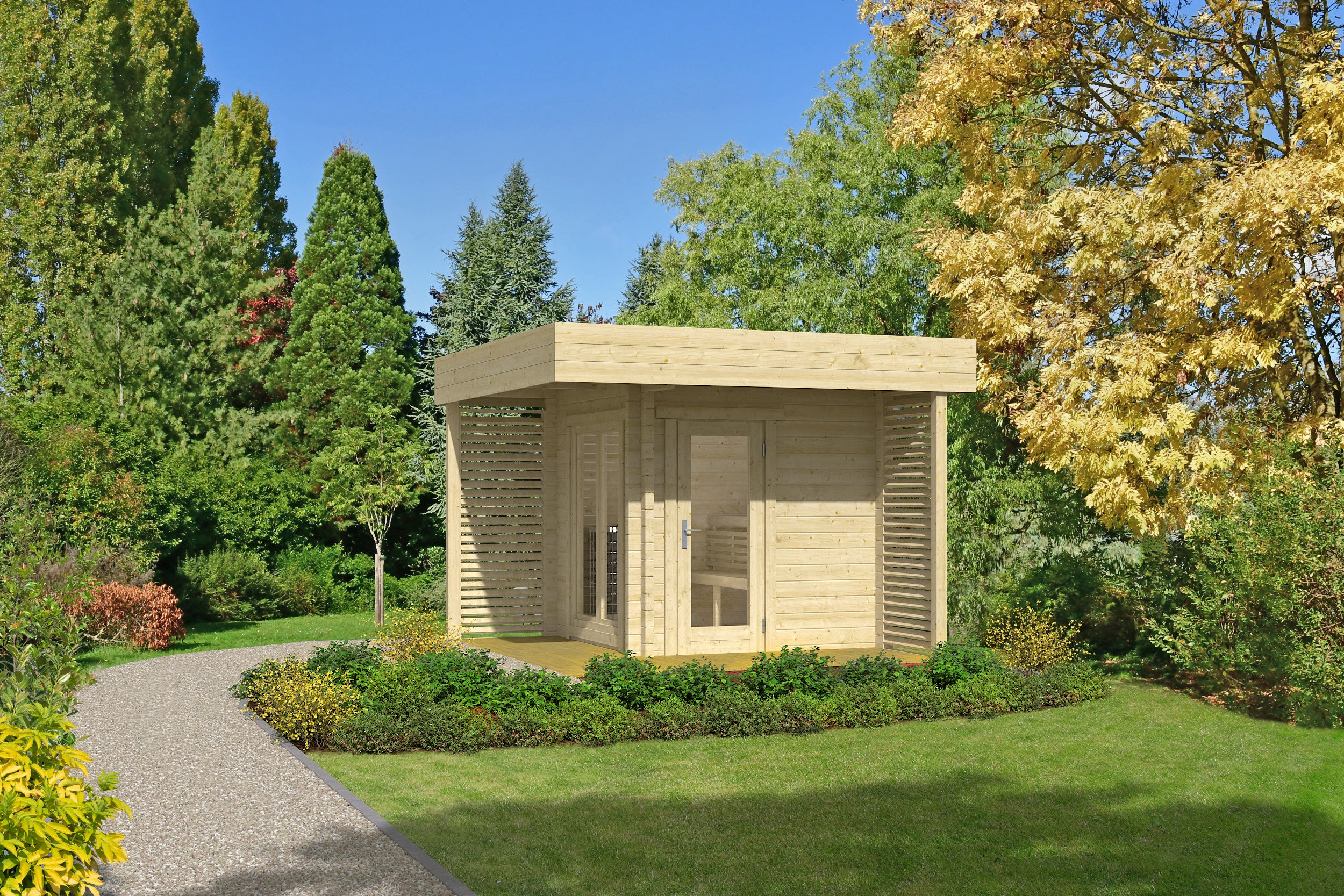 wellmia-mattias-gartensauna-70mm-3-4-personen-fichte-3-34m image 2