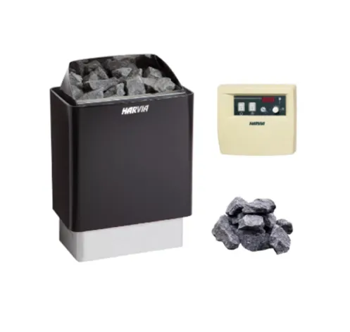 harvia-kip-e-elektroofen-set-8-kw-schwarz-mit-c-90-steine image 1