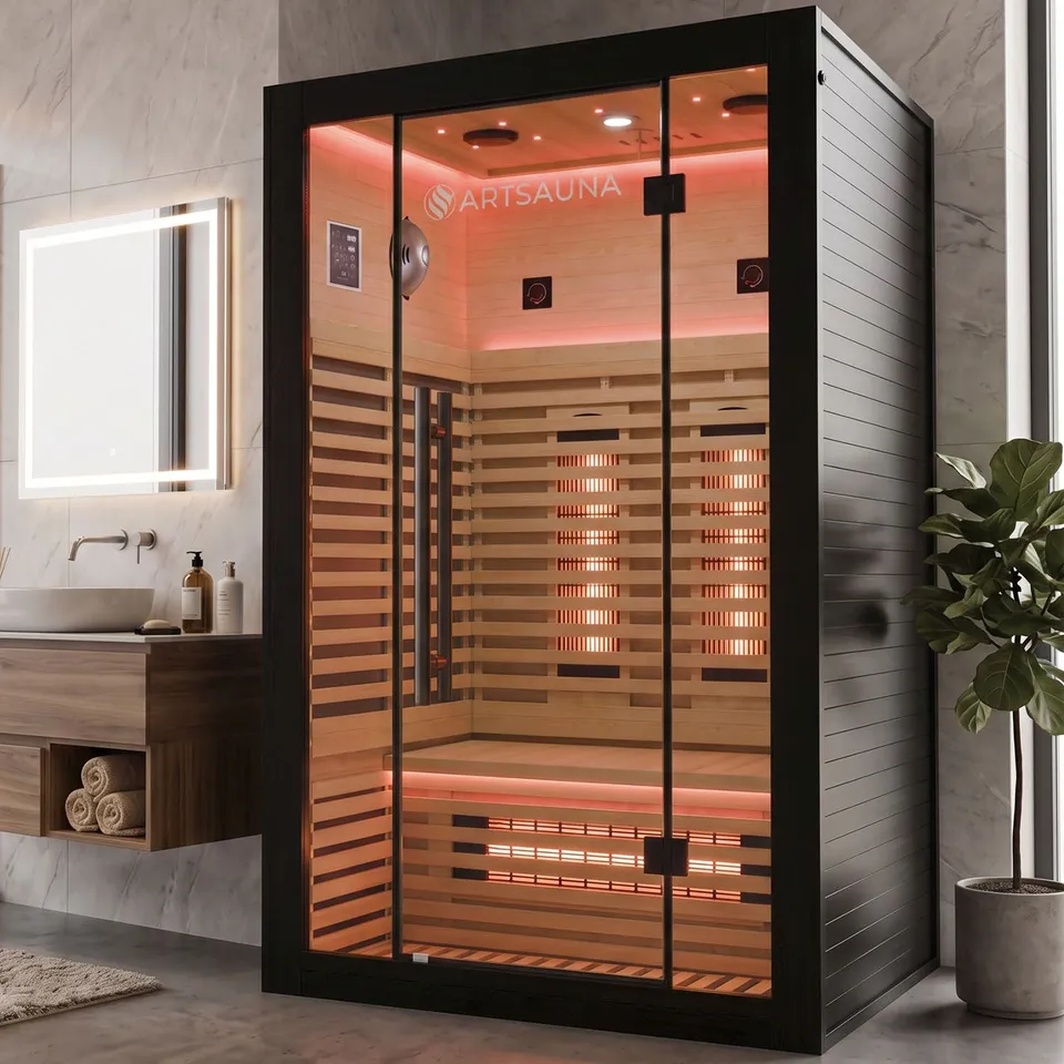 artsauna-trondheim-120-infrarotkabine-schwarz-2-personen image 1