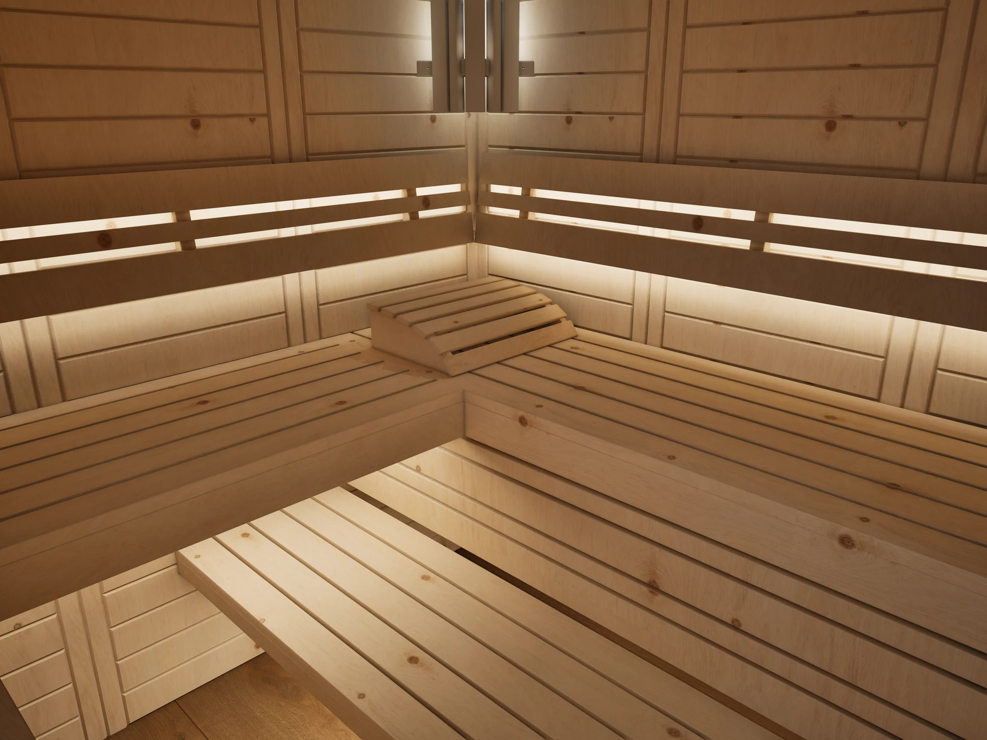 polarholz-athen-ecksauna-zirbenholz-ma-5-eck-ofen-set image 7
