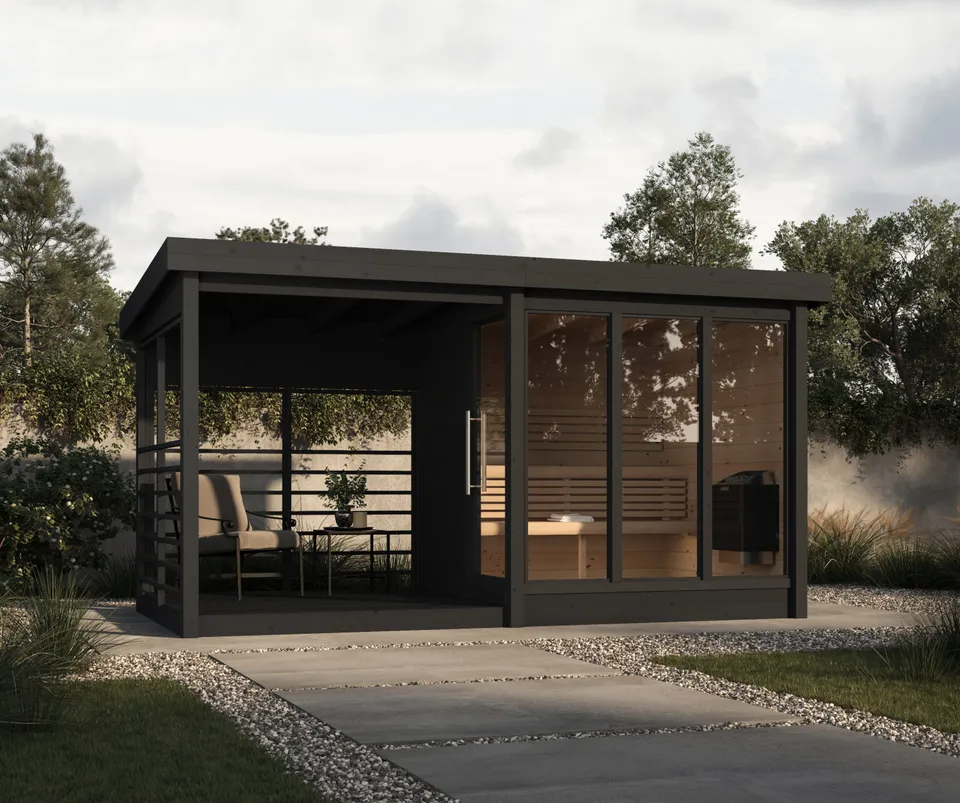 wellmia-anita-gartensauna-mit-glasfront-und-terrasse-4-personen image 1