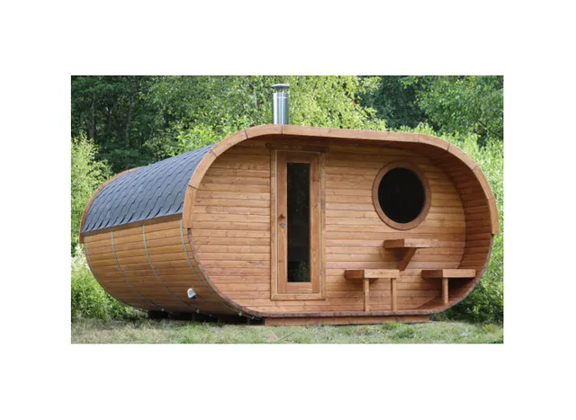 wellmia-oval-l-gartensauna-fichte-400x420-6-8-personen image 1