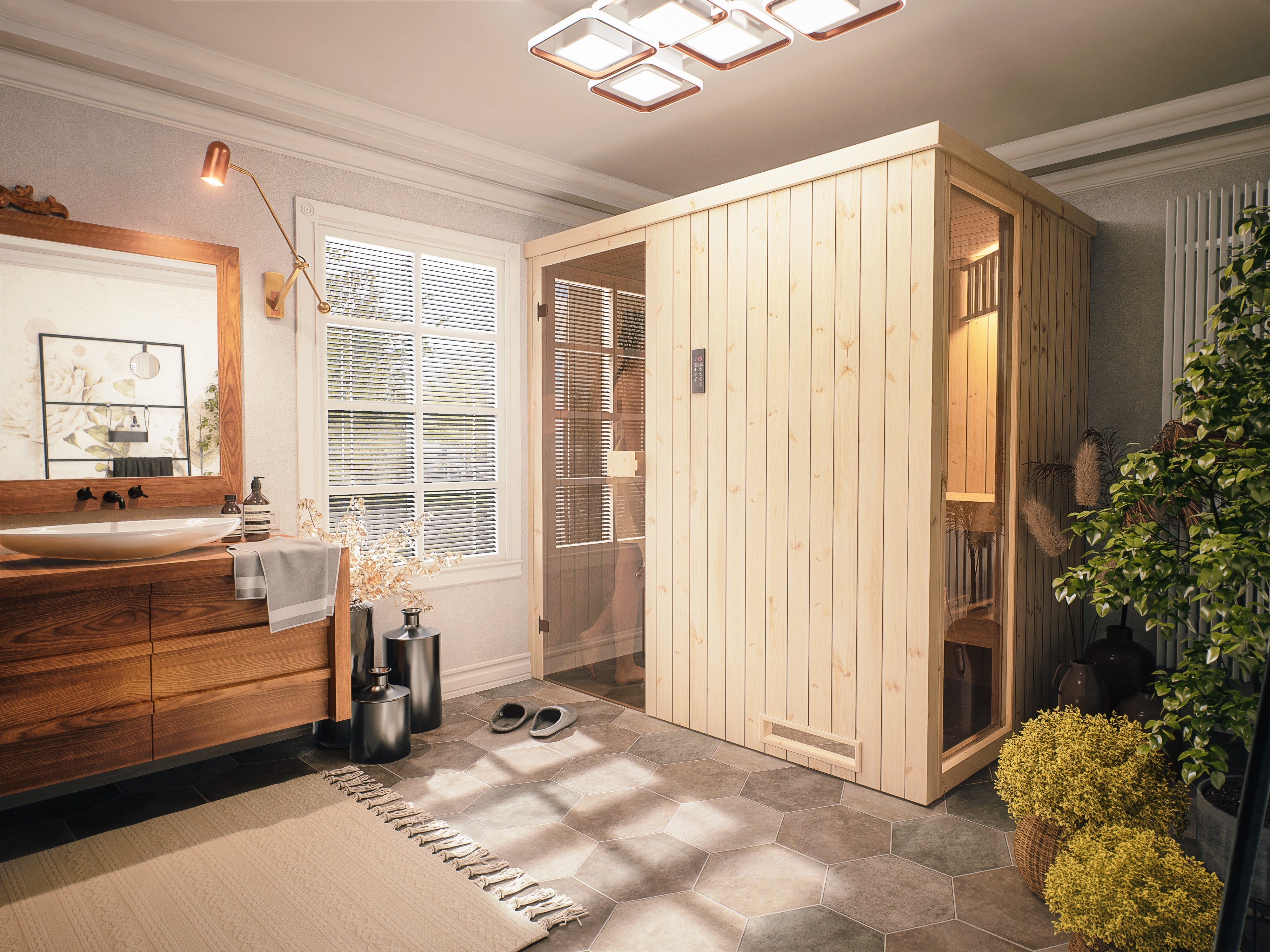 wellmia-vital-innensauna-bausatz-fichte-mit-fenster-m image 1