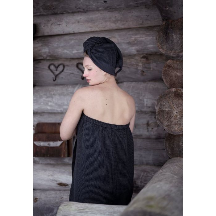 rento-kenno-sarong-taillenhandtuch-schwarz-grau-85x145 image 4