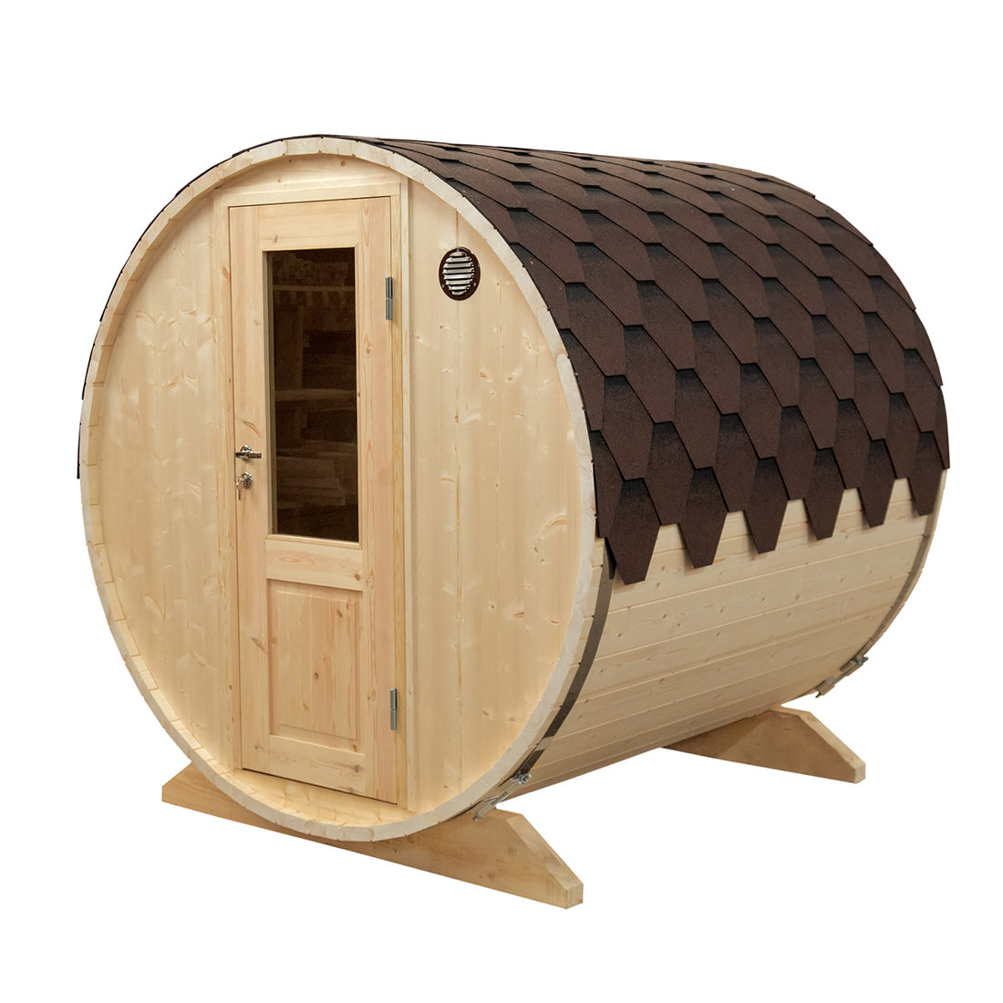 wellmia-fasssauna-small-2-230-cm-4-6-personen-fichte image 2