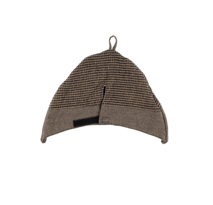 rento-kenno-saunahut-schwarz-beige-baumwolle-m-tze image 2