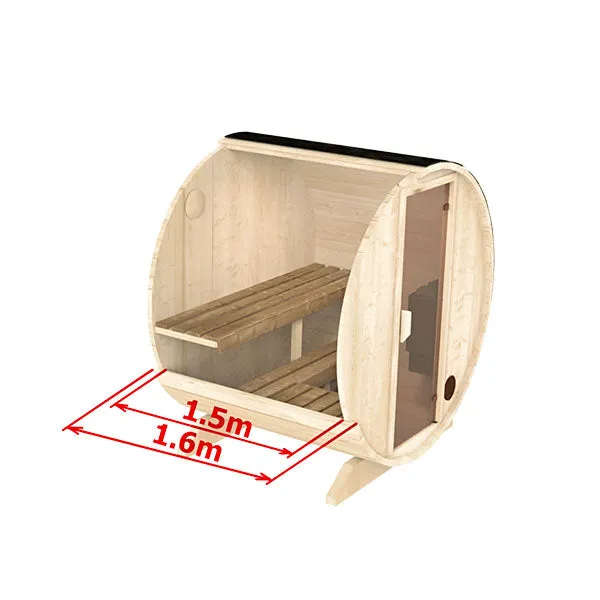 wellmia-fasssauna-mini-fasssauna-160-cm-f-r-2-3-personen image 1