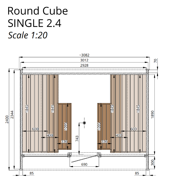 wellmia-round-cube-single-gartensauna-thermoholz-3-1-m image 2