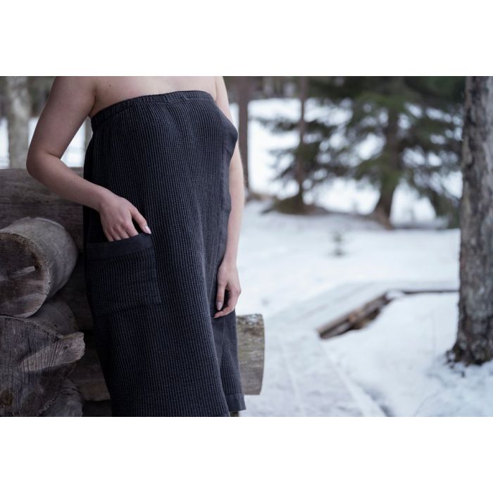 rento-kenno-sarong-taillenhandtuch-schwarz-grau-85x145 image 5