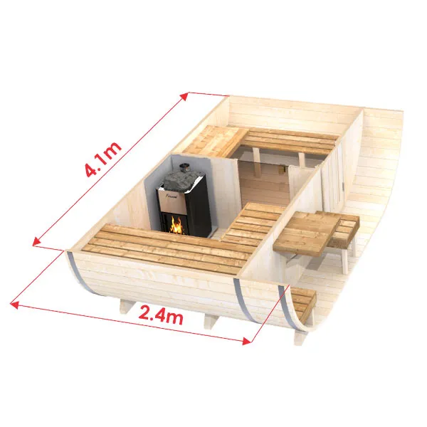 wellmia-fasssauna-oval-410cm-gartensauna-4-personen image 1