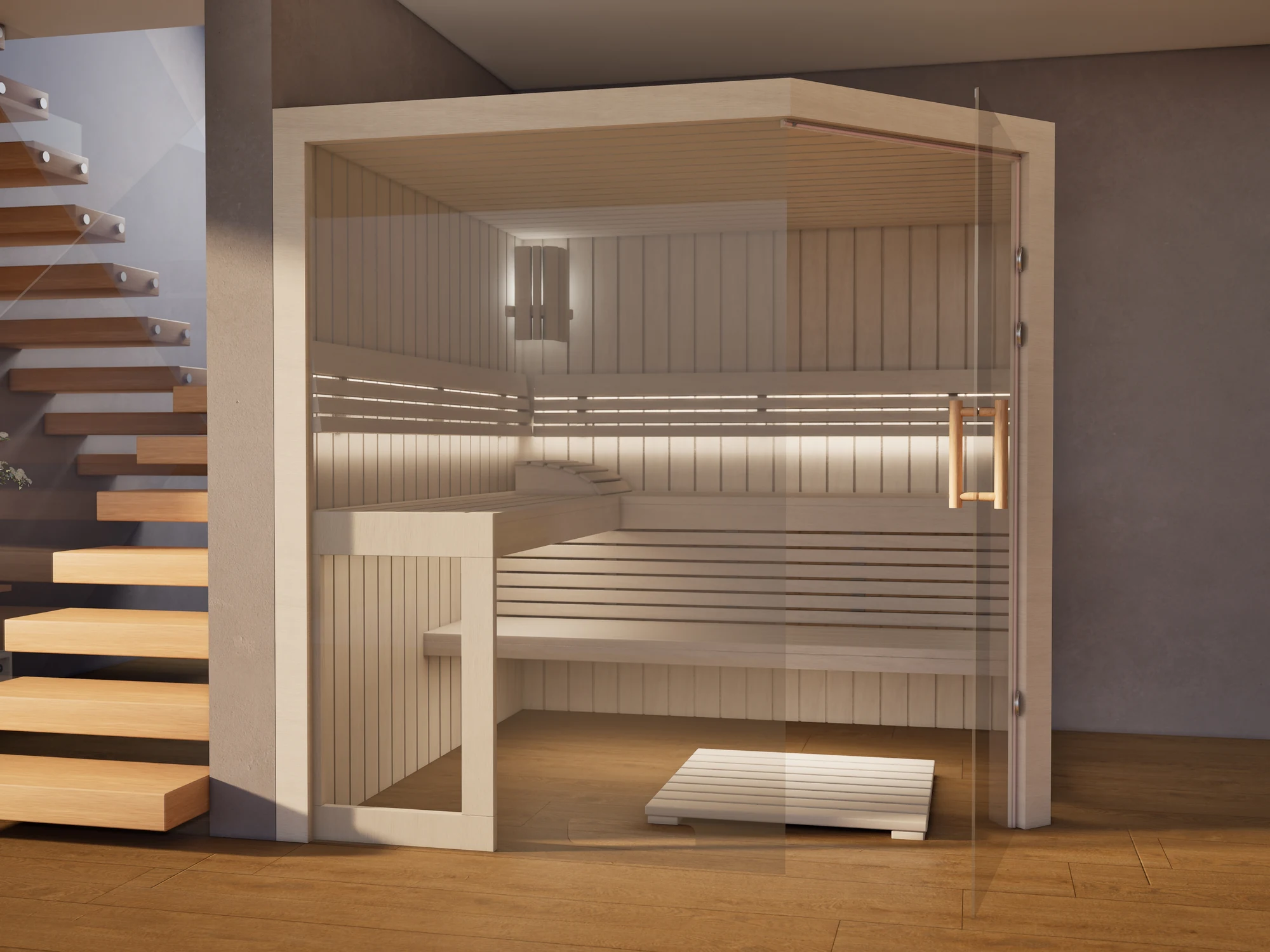 polarholz-athen-ecksauna-5-eck-lindenholz-2x-glas-bodentief image 3
