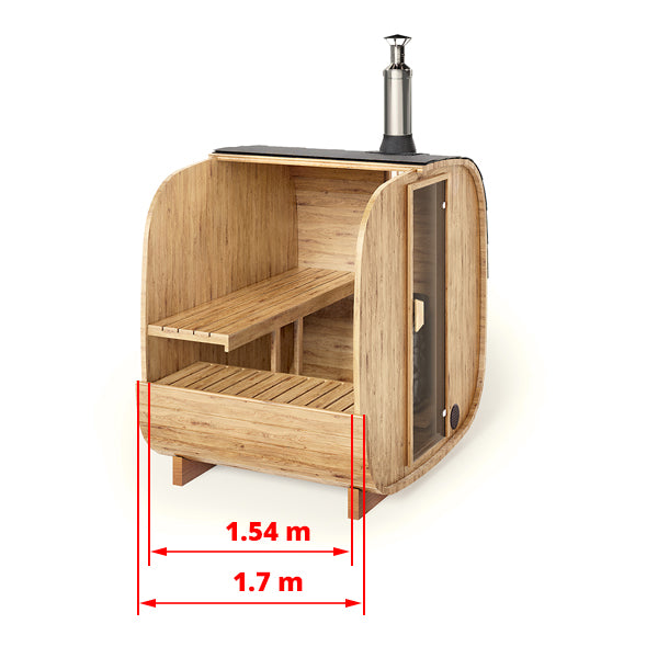 wellmia-quadro-nordica-mini-fasssauna-thermoholz-2-3-personen image 2