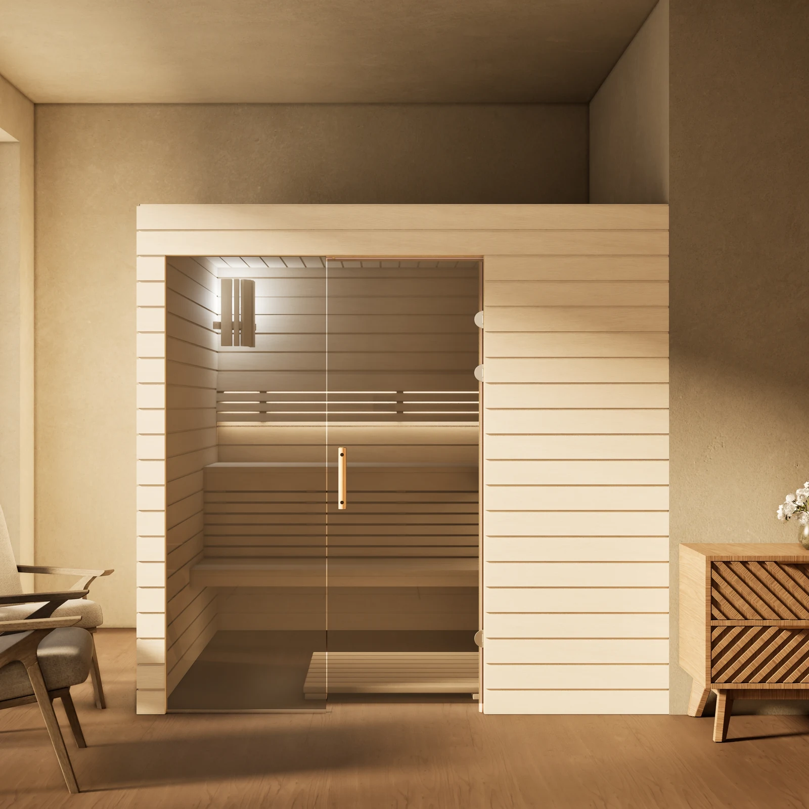 polarholz-venus-sauna-lindenholz-glaselement-comfort image 1