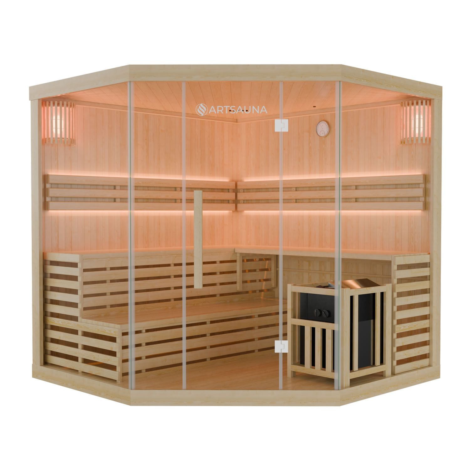 artsauna-espoo200-premium-saunakabine-5-personen-hemlock image 2