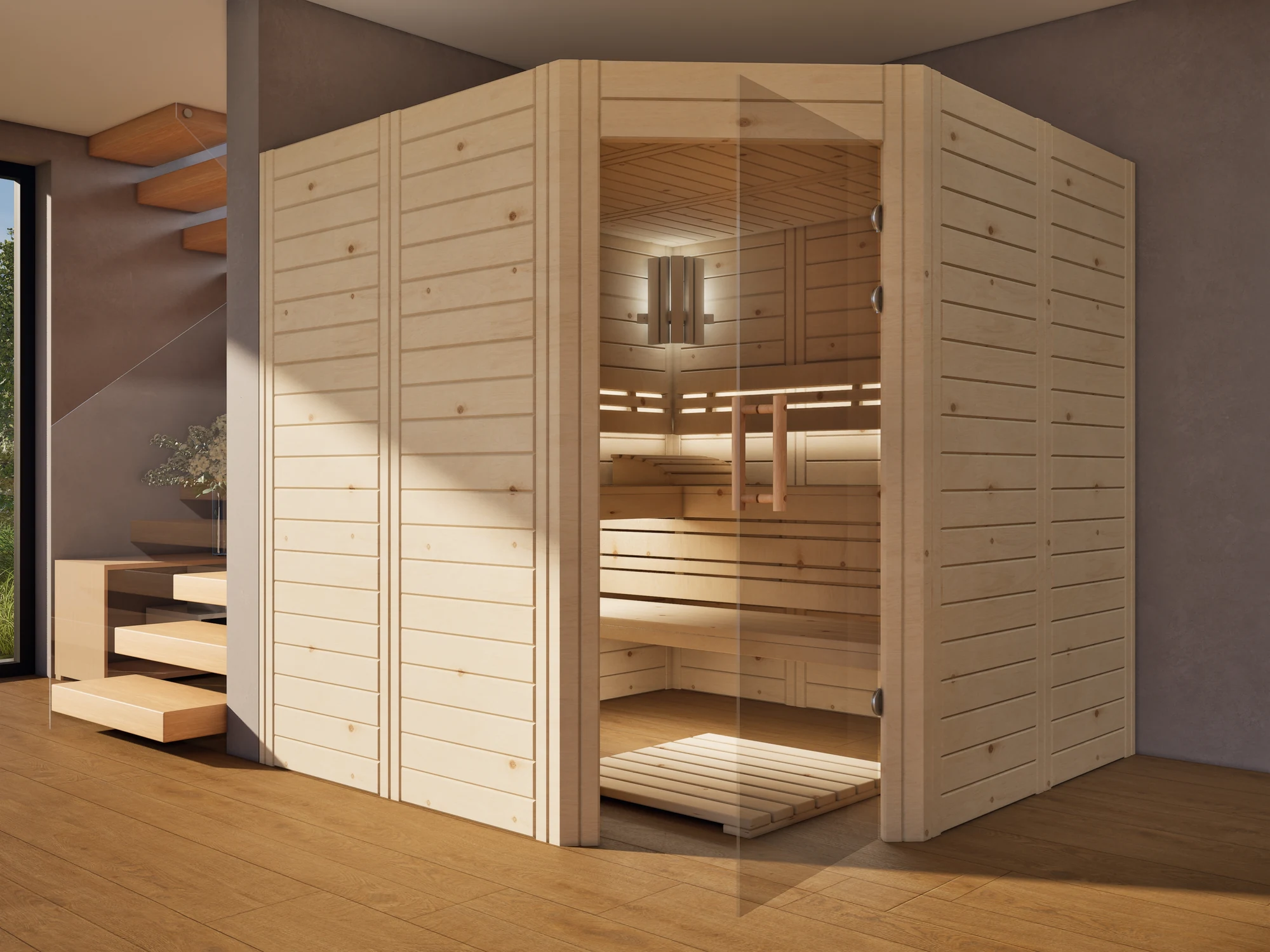 polarholz-athen-5-eck-ecksauna-zirbenholz-glast-r-ma image 2