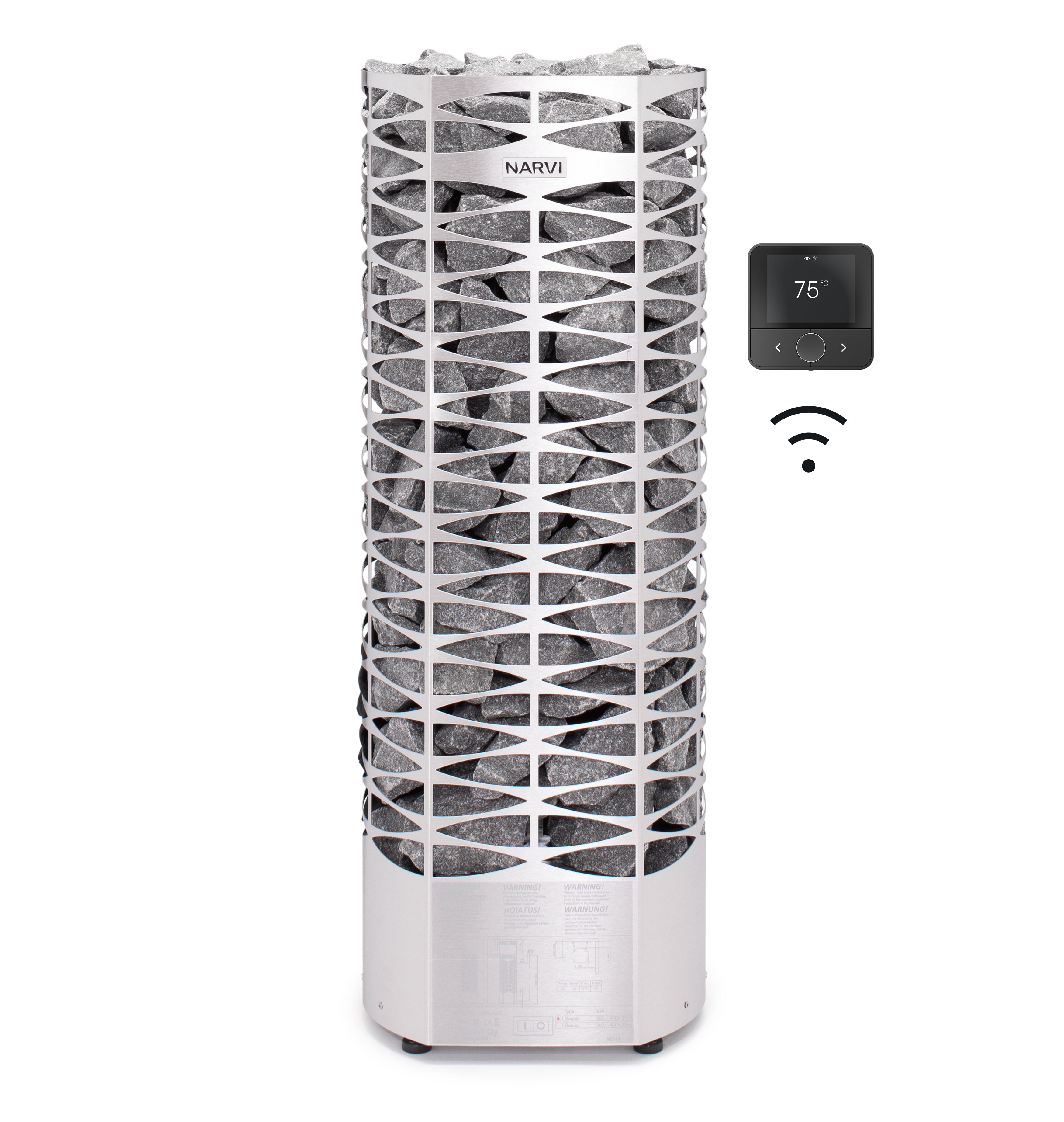 narvi-saana-wifi-saunaofen-schwarz-9-kw-mit-app-steuerung image 2