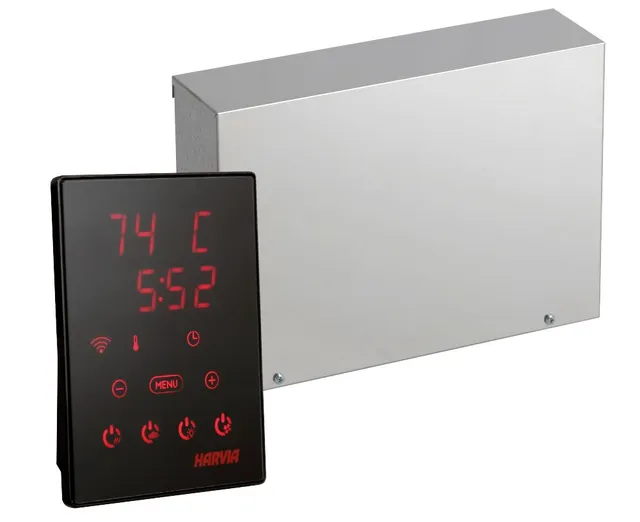 harvia-xenio-cx110cxw-saunasteuerung-wifi-schwarz-combi-2-3-11-kw image 1