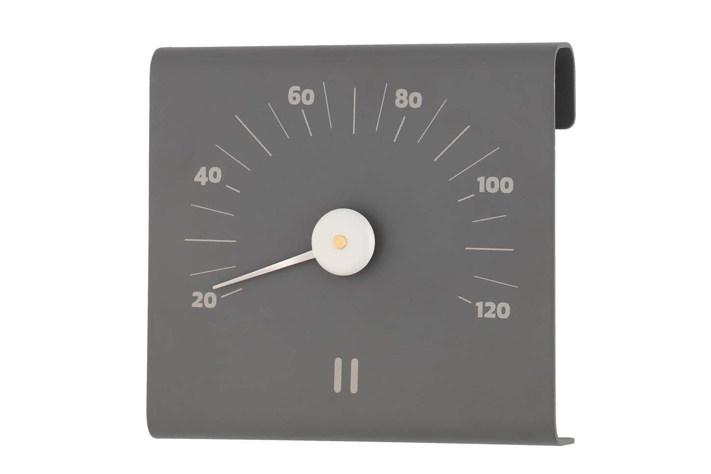rento-saunathermometer-grau-aluminium-sauna-thermometer image 1