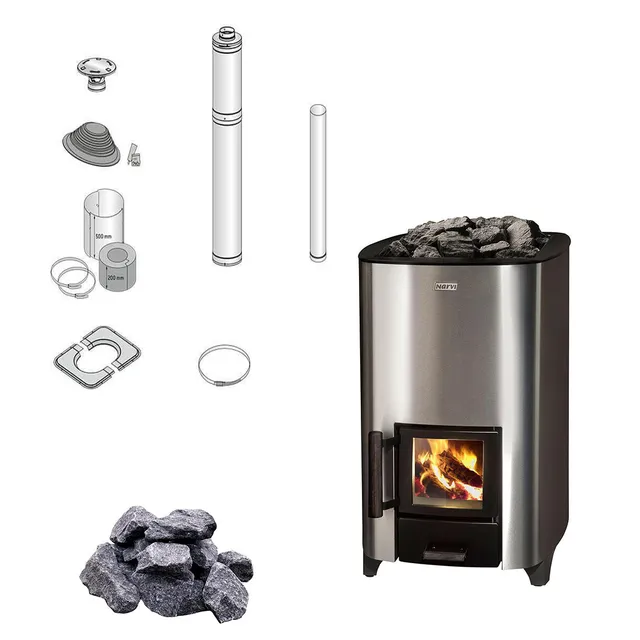 wellmia-glow-16-holzofen-komplettset-16kw-bimschv-2-edelstahl image 1