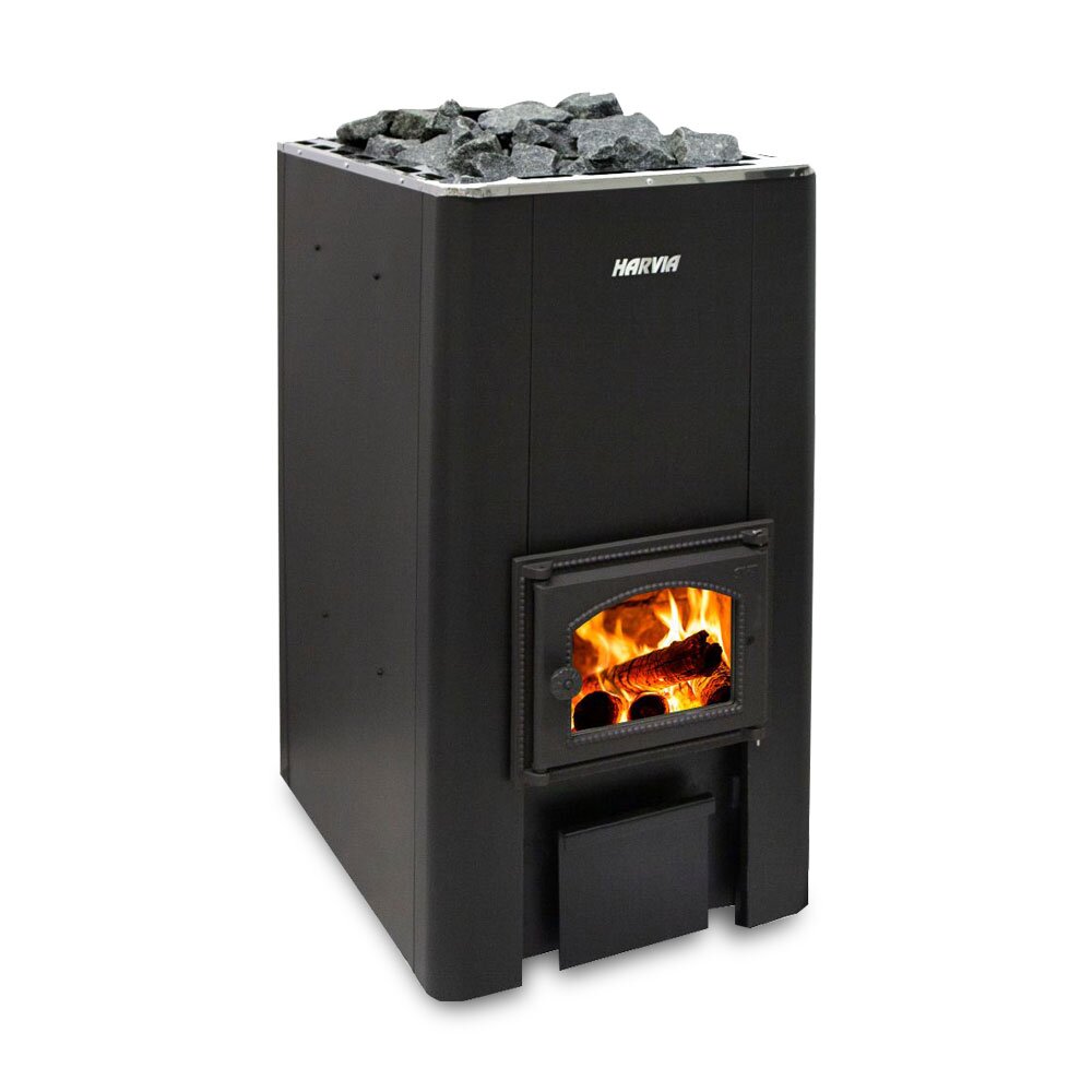 harvia-pro-50-sauna-holzofen-40-kw-gewerblich-graphitschwarz image 1
