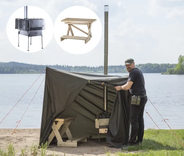 savotta-hiisi-2-zeltsauna-komplettset-holzofen-2-personen image 1