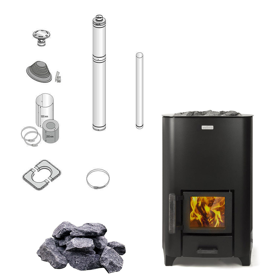 wellmia-fasssauna-small-2-230-cm-4-6-personen-fichte image 5