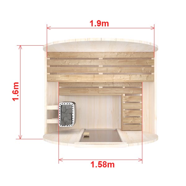 wellmia-nordica-mini-fasssauna-thermoholz-160-cm-vordach image 3