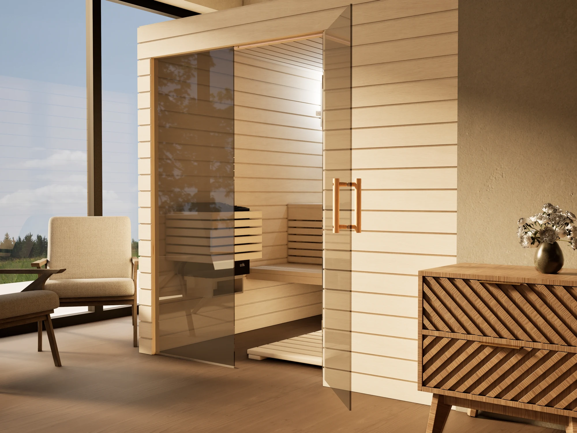 polarholz-venus-innensauna-lindenholz-glaselement-ofen-set image 3