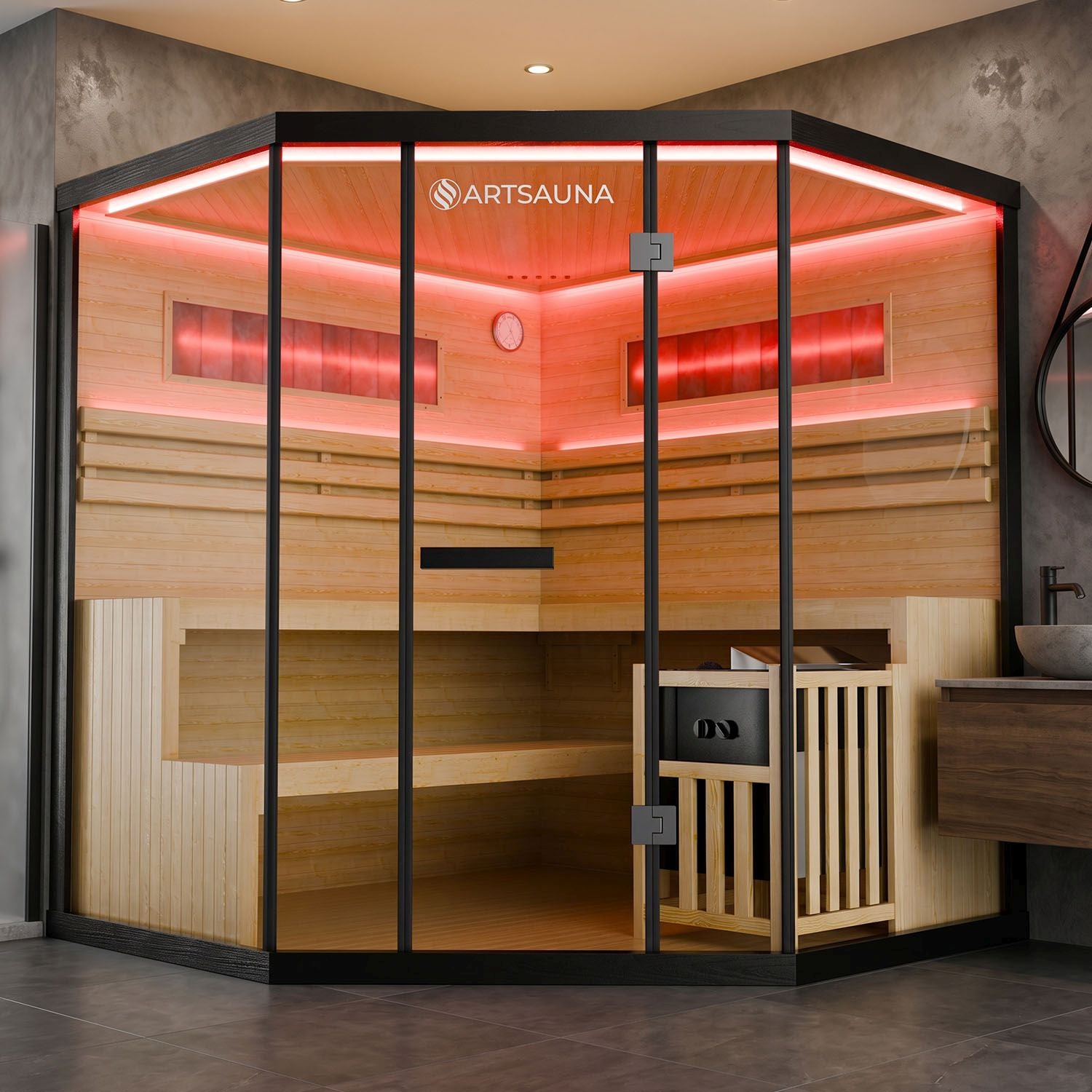 artsauna-vantaa-180-sauna-schwarz-4-personen-8-kw image 1