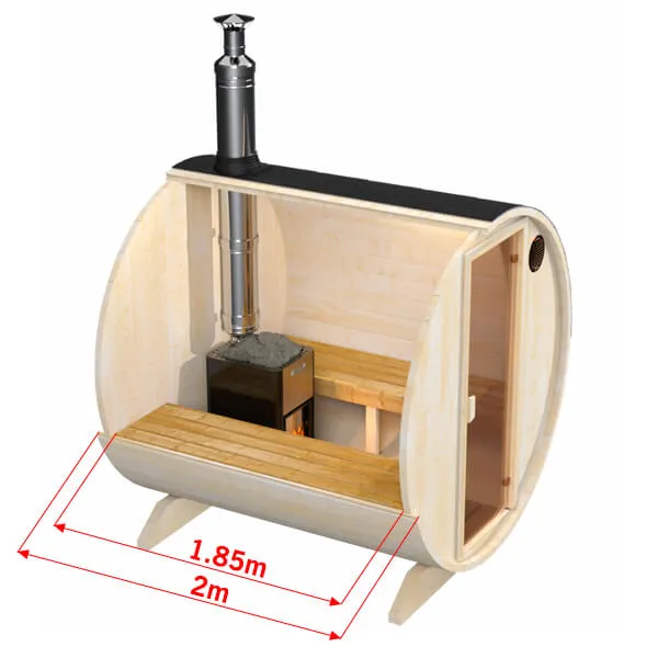 wellmia-fasssauna-small-200-cm-gartensauna-f-r-4-personen image 1