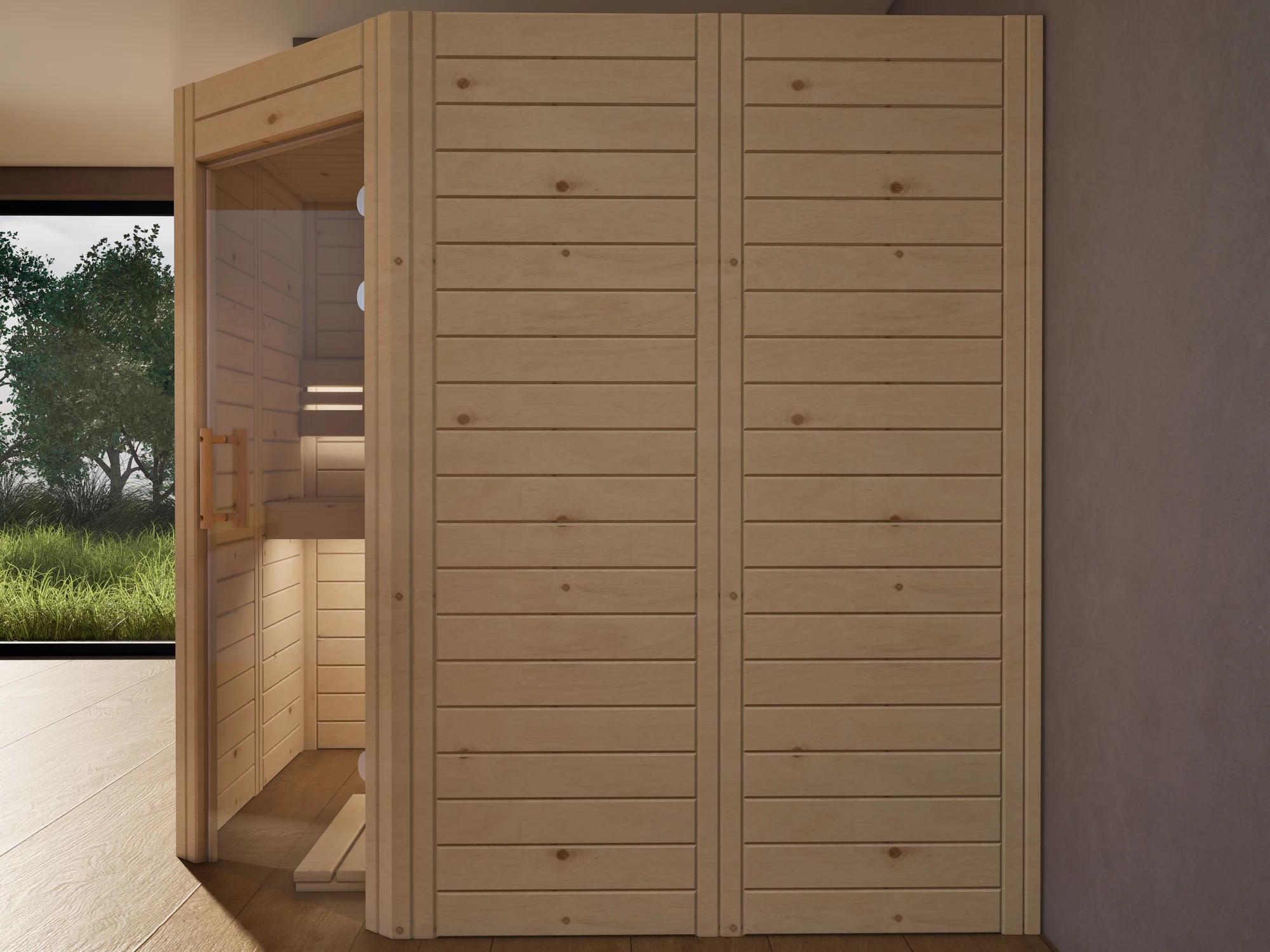 polarholz-athen-5-eck-ecksauna-zirbenholz-glast-r-ma image 4