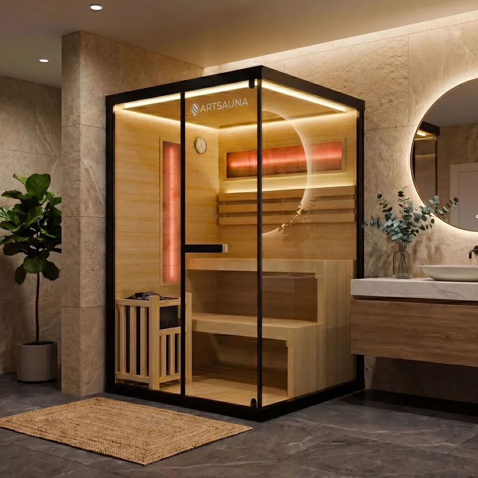 artsauna-vantaa-120-saunakabine-salzstein-glasfront-hemlock image 1